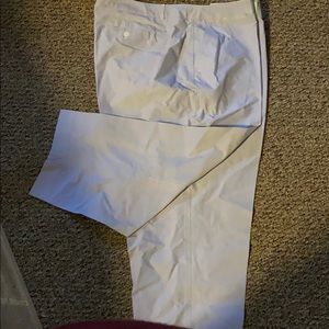 Ankle length blue khaki pants